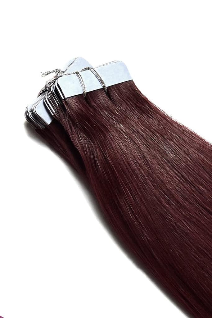 Mahogany Red #99J Tape in Hair (3)