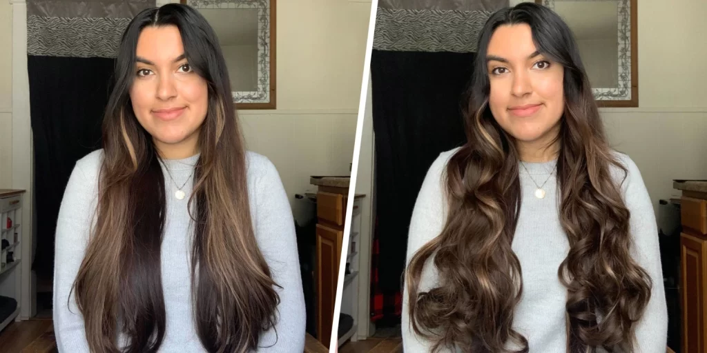 hair extensions before and after