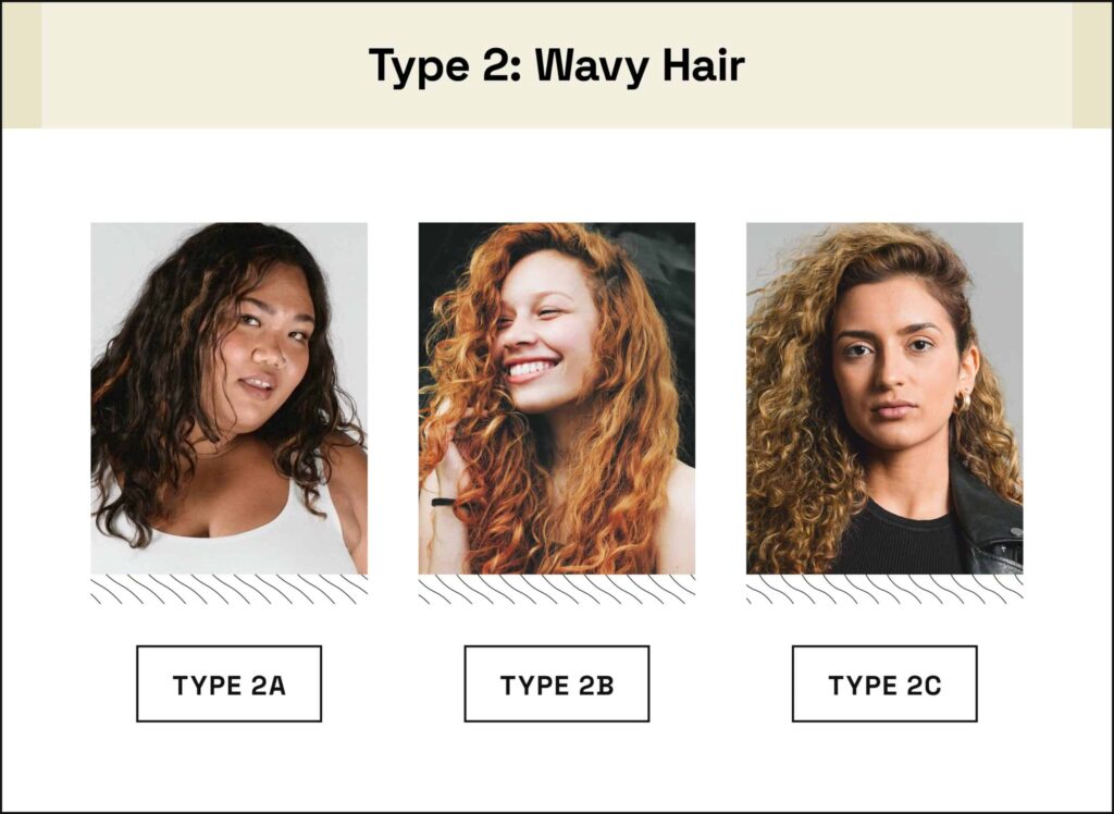 hair type 2a 2b 2c wavy hair